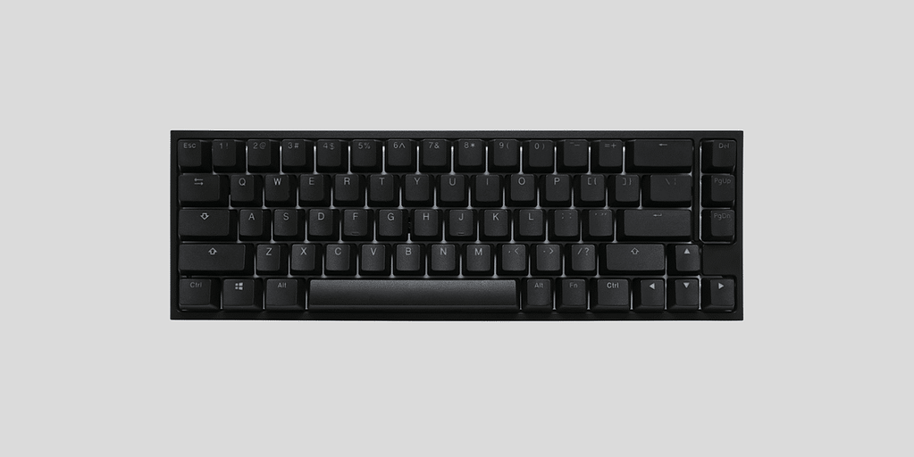 A top down image of the Ducky One 2 SF, the best small gaming keyboard