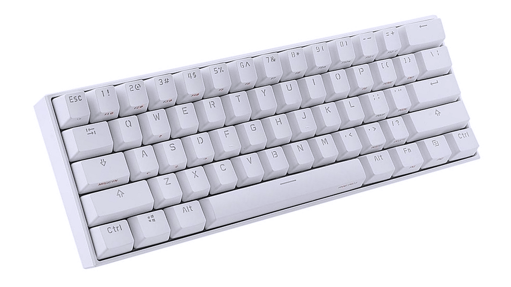 Minimal White Anne Pro2 with backlighting off