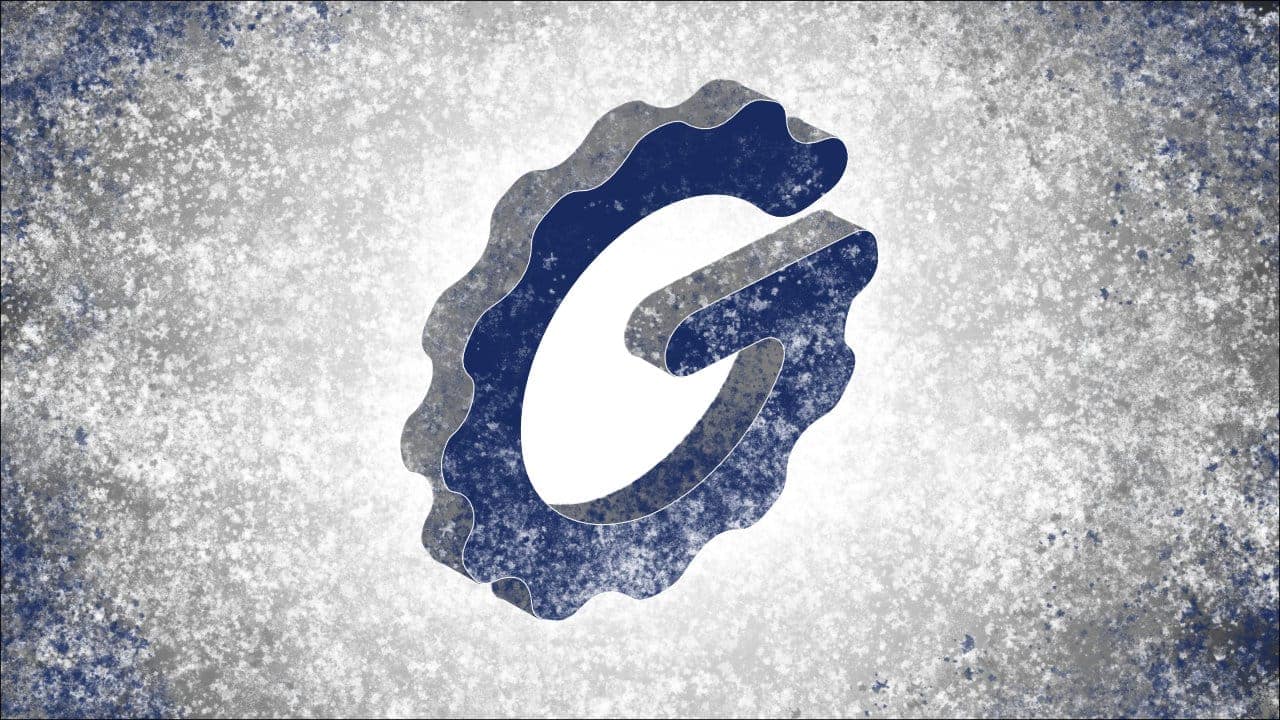 Blue and white paint splattered abstract Good Gaming Gear logo