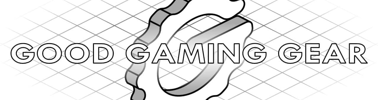 Isometric Good Gaming Gear Logo with grid background for Affiliate Disclosure